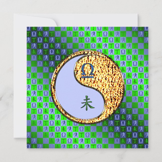 Libra & Fire Goat Karte (Vorderseite)