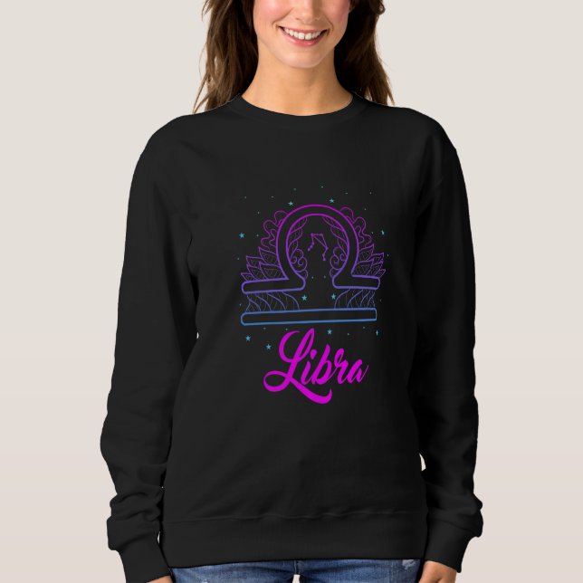 Libra Girls Women Bday Astrology September October Sweatshirt (Vorderseite)