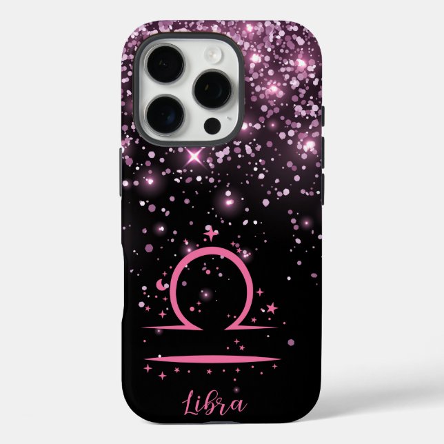 Libra-Glitzer - Print Phone Case (Rückseite)