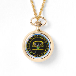 LIBRA GOLD ZODIAC BIRTHDAY JEWEL, grün, schwarz Armbanduhr