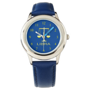 Libra Golden Scales Sign Armbanduhr