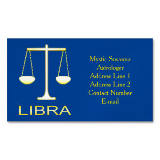 Libra Golden Scales Sign Custom Magnetische Visitenkarte