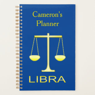 Libra Golden Scales Sign Custom Planer