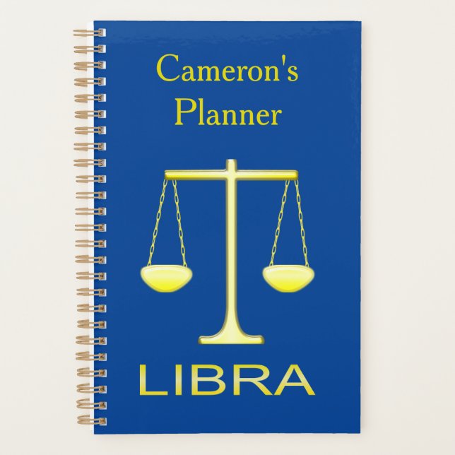 Libra Golden Scales Sign Custom Planer (Vorderseite)