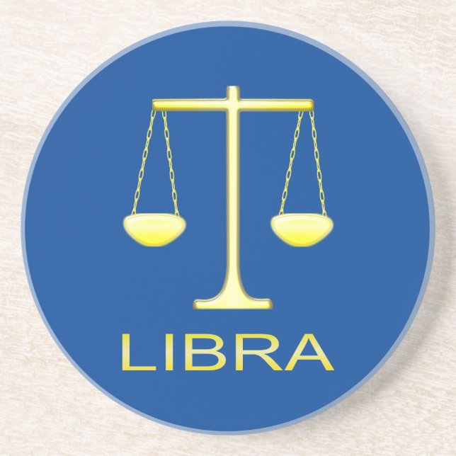 Libra Golden Scales Sign Getränkeuntersetzer (Vorne)