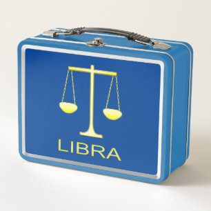 Libra Golden Scales Sign Metall Brotdose