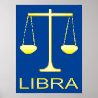 Libra Golden Scales Sign