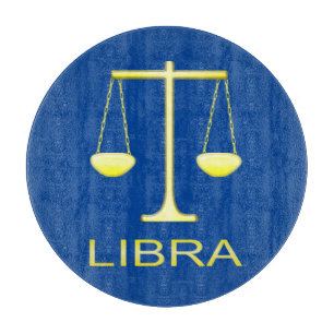 Libra Golden Scales Sign Schneidebrett