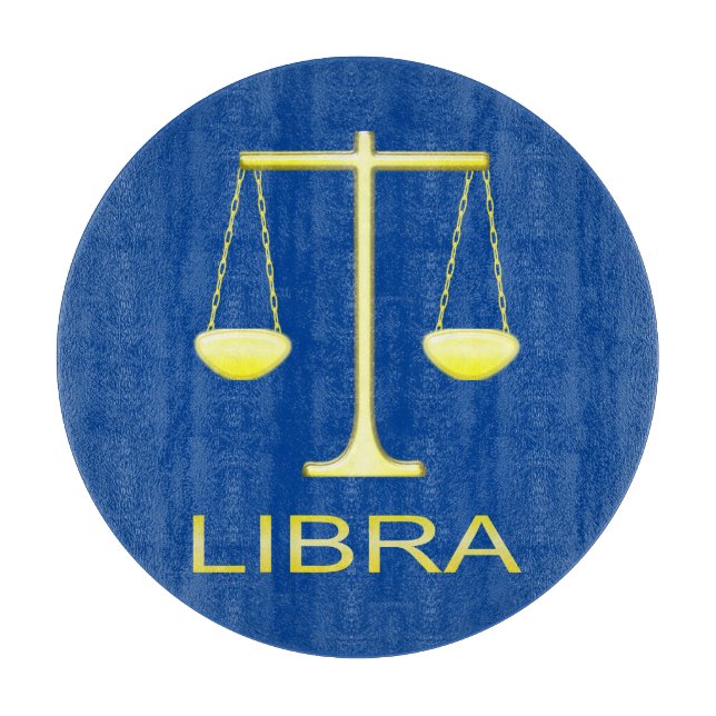 Libra Golden Scales Sign Schneidebrett (Vorderseite)
