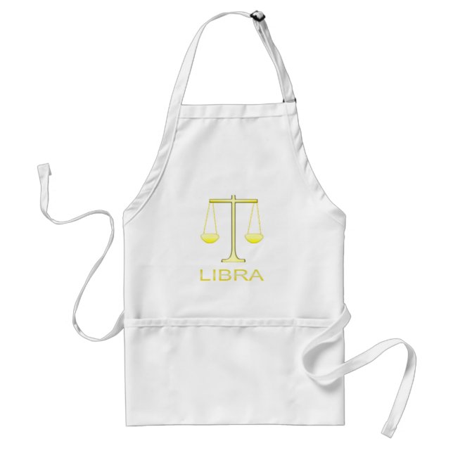 Libra Golden Scales Sign Schürze (Vorne)