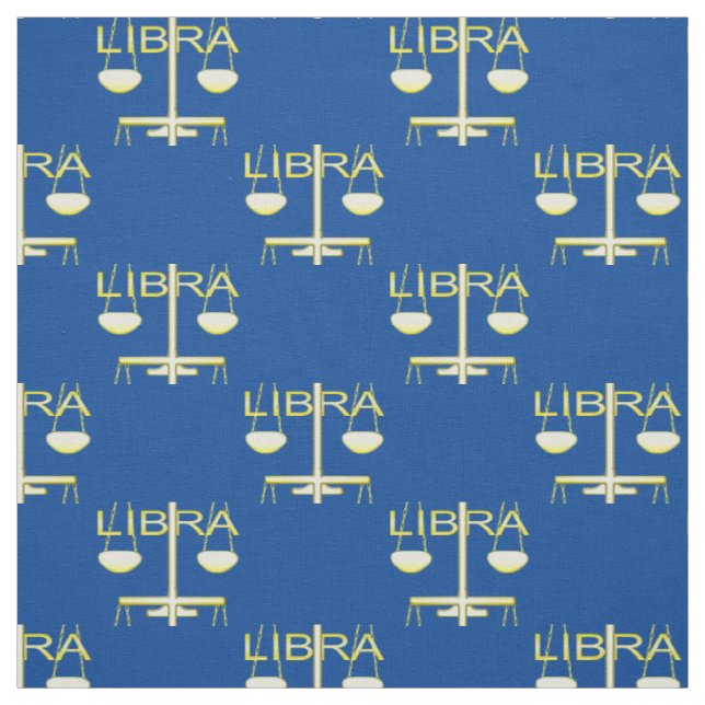 Libra Golden Scales Sign Stoff (Muster)