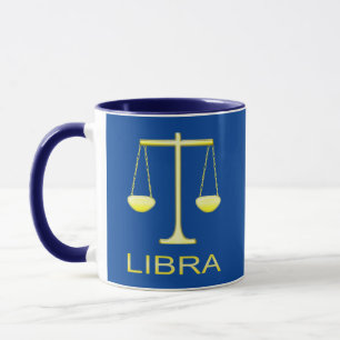Libra Golden Scales Sign Tasse
