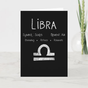 Libra Horoscope Astrologie Star Sign Geburtstagsge Karte