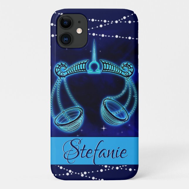 Libra in Dark Blue Case-Mate iPhone Case (Rückseite)