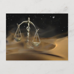 Libra in der Wüste Postkarte