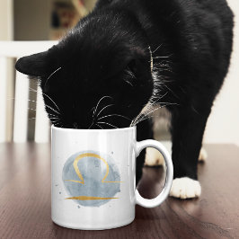 Libra individualisierbarer Wasserfarbe Zodiac Desi Kaffeetasse