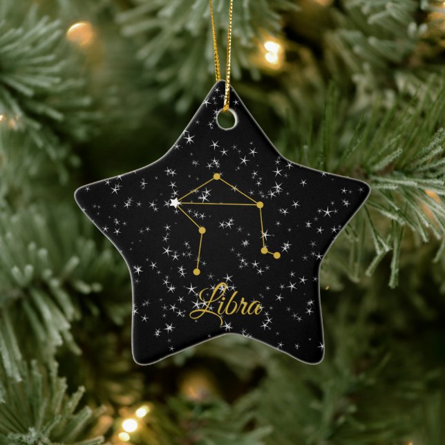Libra-Konstellation Keramik Ornament (Baum)