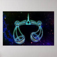 libra les échelles poster zodiac