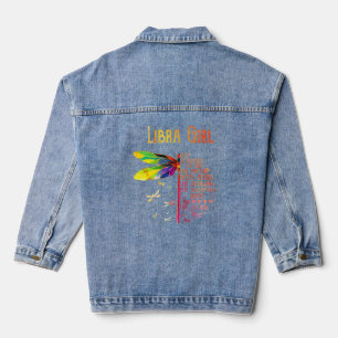 Libra-Libra-Mädchen, die sie ihr zugeflüstert habe Jeansjacke