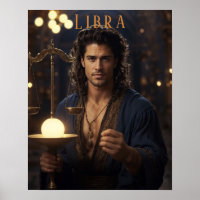 Libra Male Astrologisches Poster