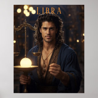 Libra Male Astrologisches Poster