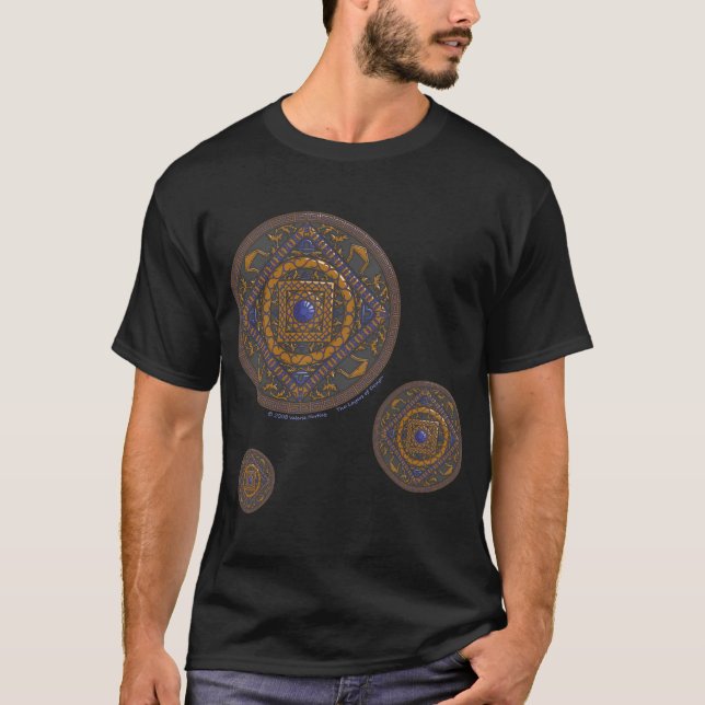 Libra Mandala Men Dark Shirt (Vorderseite)