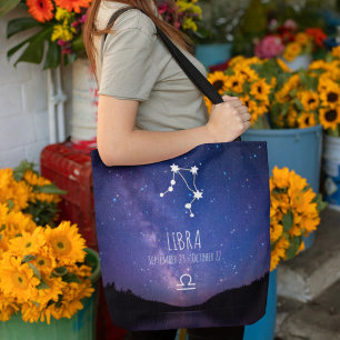 Libra   Personalized Zodiac Constellation Tasche
