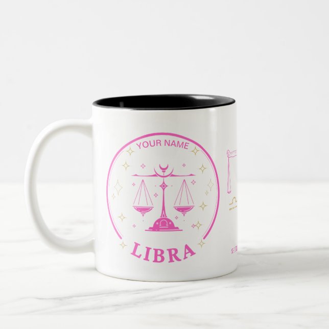 Libra personnalisée Zodiac 11 oz de café Mug (Gauche)