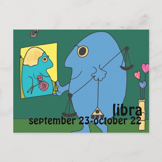 Libra Postkarte (Vorderseite)