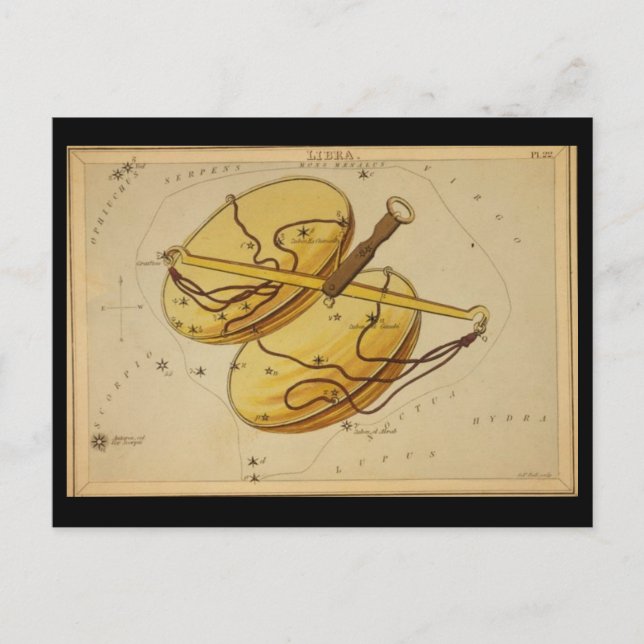 Libra Postkarte (Vorderseite)