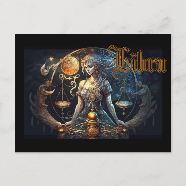 Libra Postkarte (Vorderseite)
