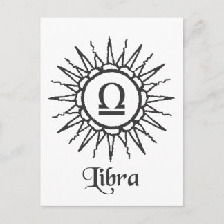 Libra Postkarte
