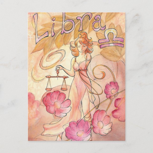 Libra Postkarte (Vorderseite)