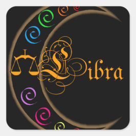 Libra Quadratischer Aufkleber