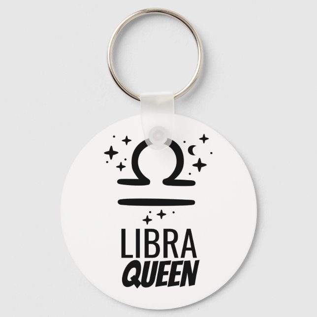 Libra Queen Button Schlüsselanhänger (Vorderseite)