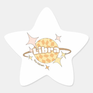 libra rétro planète horoscope autocollant