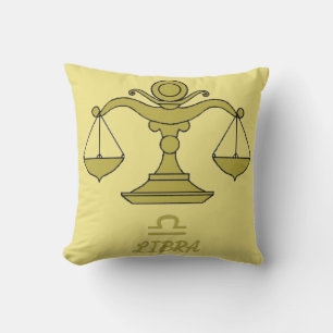 Libra Reversible Throw Pillow Kissen