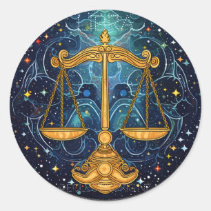 Libra Runder Aufkleber