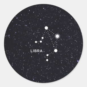 Libra Runder Aufkleber
