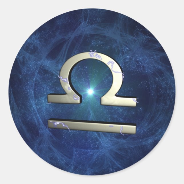 Libra Runder Aufkleber (Vorderseite)