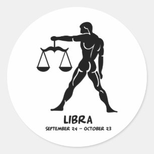 Libra Runder Aufkleber