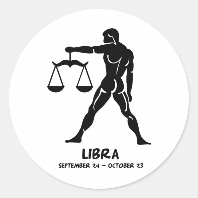 Libra Runder Aufkleber (Vorderseite)