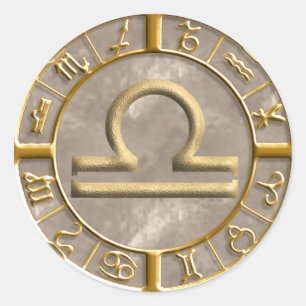 Libra Runder Aufkleber