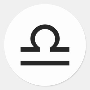 Libra Runder Aufkleber
