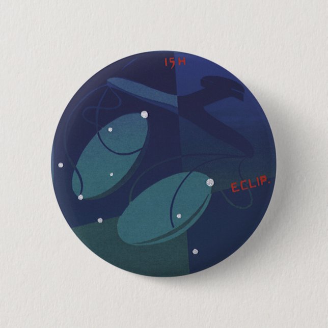 Libra Scale Constellation Vintag Zodiac Astrologie Button (Vorderseite)