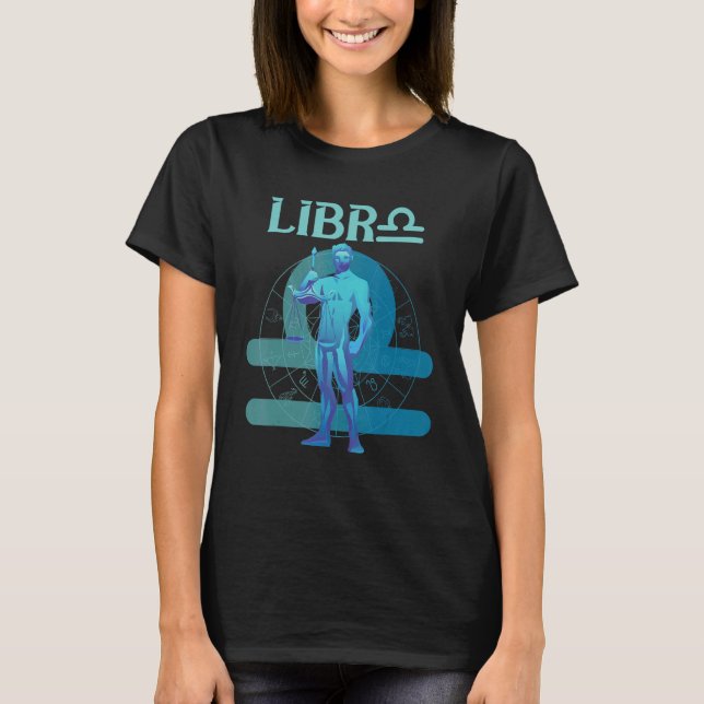 Libra Scale Symbol Astrology Constellation Birth S T-Shirt (Vorderseite)
