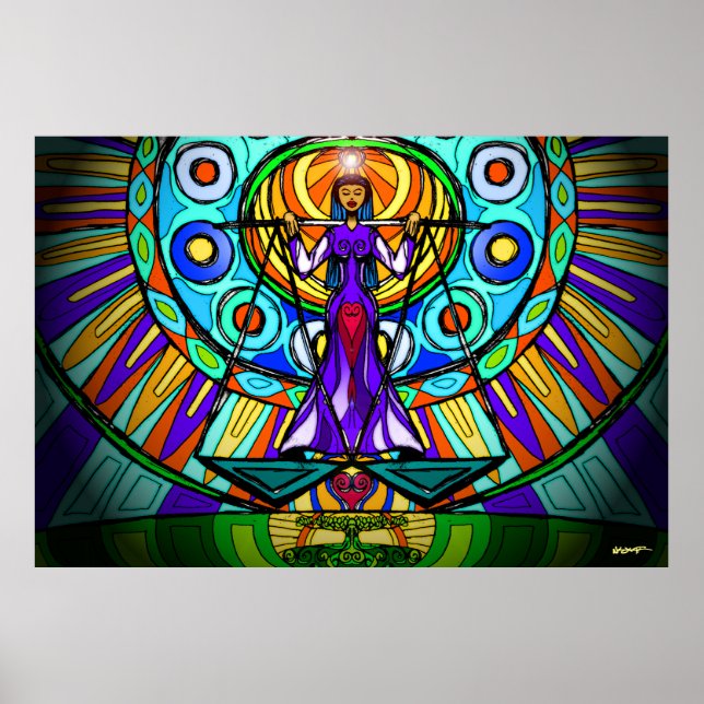 Libra Scales (Balance & Gerechtigkeit) Poster (Vorne)