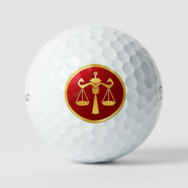 Libra Scales Golfball (Vorderseite)