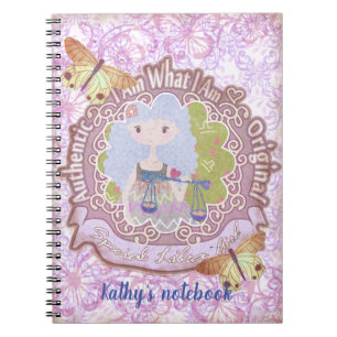 Libra - Schilder. Personalisiert. Notebook Notizblock