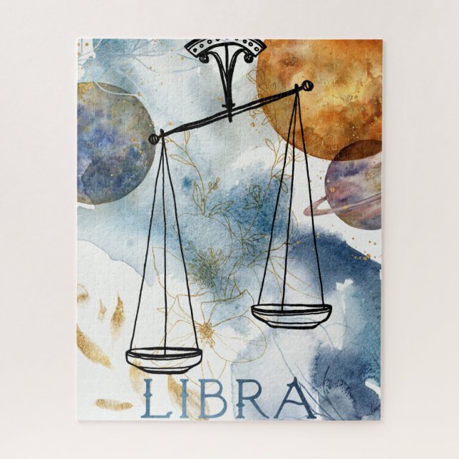 Libra Schuppen Geburtstagszodiakastrologie blaues  (Vertikal)